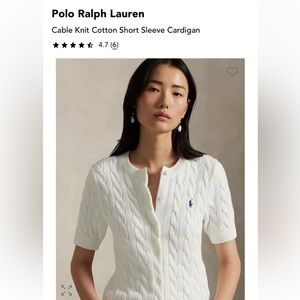 Polo by Ralph Lauren white cable Knit Sweater